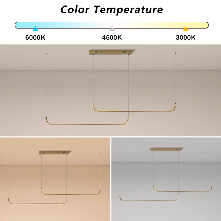 Immax NEO 07228L - LED ljusreglerad ljuskrona på textilsladd PATTINI LED/53W/230V Tuya + fjärrkontroll