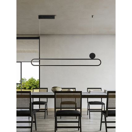 Immax NEO 07231L - LED ljusreglerad ljuskrona på textilsladd NEO LITE OVALE LED/50W/230V 2700-6500K Wi-Fi Tuya + fjärrkontroll