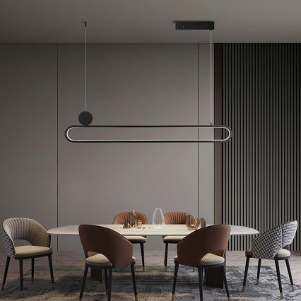 Immax NEO 07231L - LED ljusreglerad ljuskrona på textilsladd NEO LITE OVALE LED/50W/230V 2700-6500K Wi-Fi Tuya + fjärrkontroll