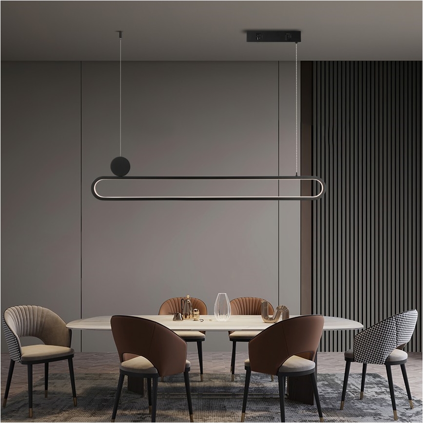 Immax NEO 07231L - LED ljusreglerad ljuskrona på textilsladd NEO LITE OVALE LED/50W/230V 2700-6500K Wi-Fi Tuya + fjärrkontroll