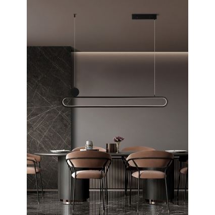 Immax NEO 07231L - LED ljusreglerad ljuskrona på textilsladd NEO LITE OVALE LED/50W/230V 2700-6500K Wi-Fi Tuya + fjärrkontroll