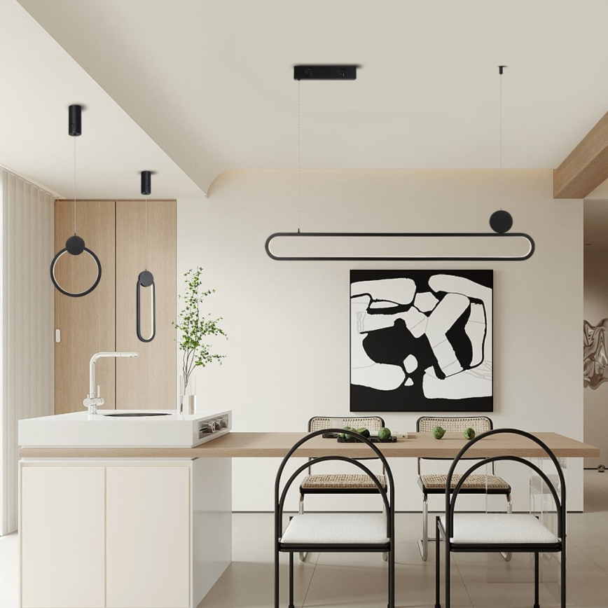 Immax NEO 07231L - LED ljusreglerad ljuskrona på textilsladd NEO LITE OVALE LED/50W/230V 2700-6500K Wi-Fi Tuya + fjärrkontroll