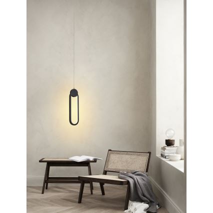 Immax NEO 07232L - LED ljusreglerad ljuskrona på textilsladd NEO LITE OVALE LED/22W/230V 2700-6500K Wi-Fi Tuya + fjärrkontroll