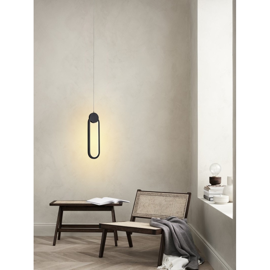 Immax NEO 07232L - LED ljusreglerad ljuskrona på textilsladd NEO LITE OVALE LED/22W/230V 2700-6500K Wi-Fi Tuya + fjärrkontroll