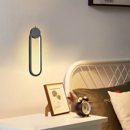 Immax NEO 07232L - LED ljusreglerad ljuskrona på textilsladd NEO LITE OVALE LED/22W/230V 2700-6500K Wi-Fi Tuya + fjärrkontroll