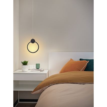 Immax NEO 07233L - LED ljusreglerad ljuskrona på textilsladd NEO LITE OVALE LED/18W/230V Wi-Fi Tuya 2700-6500K + fjärrkontroll
