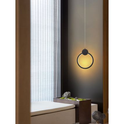 Immax NEO 07233L - LED ljusreglerad ljuskrona på textilsladd NEO LITE OVALE LED/18W/230V Wi-Fi Tuya 2700-6500K + fjärrkontroll