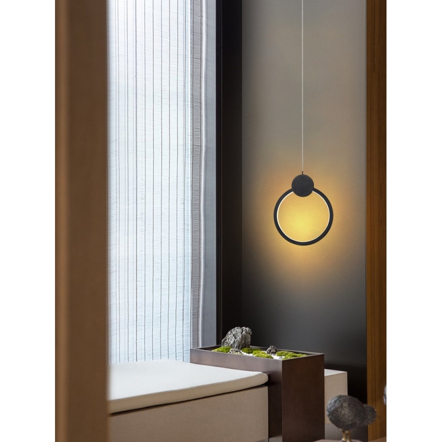 Immax NEO 07233L - LED ljusreglerad ljuskrona på textilsladd NEO LITE OVALE LED/18W/230V Wi-Fi Tuya 2700-6500K + fjärrkontroll