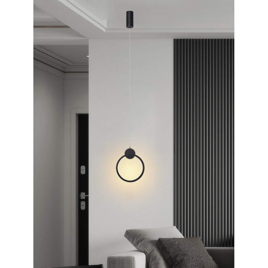 Immax NEO 07233L - LED ljusreglerad ljuskrona på textilsladd NEO LITE OVALE LED/18W/230V Wi-Fi Tuya 2700-6500K + fjärrkontroll