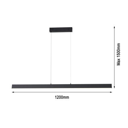 Immax NEO 07234L - LED ljusreglerad ljuskrona på textilsladd NEO LITE TRIANGOLO LED/28W/230V Wi-Fi Tuya 2700-6500K + fjärrkontroll