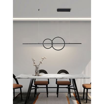 Immax NEO 07236L - LED ljusreglerad ljuskrona på textilsladd NEO LITE RONDAS LED/56W/230V Tuya Wi-Fi 2700-6500K + fjärrkontroll