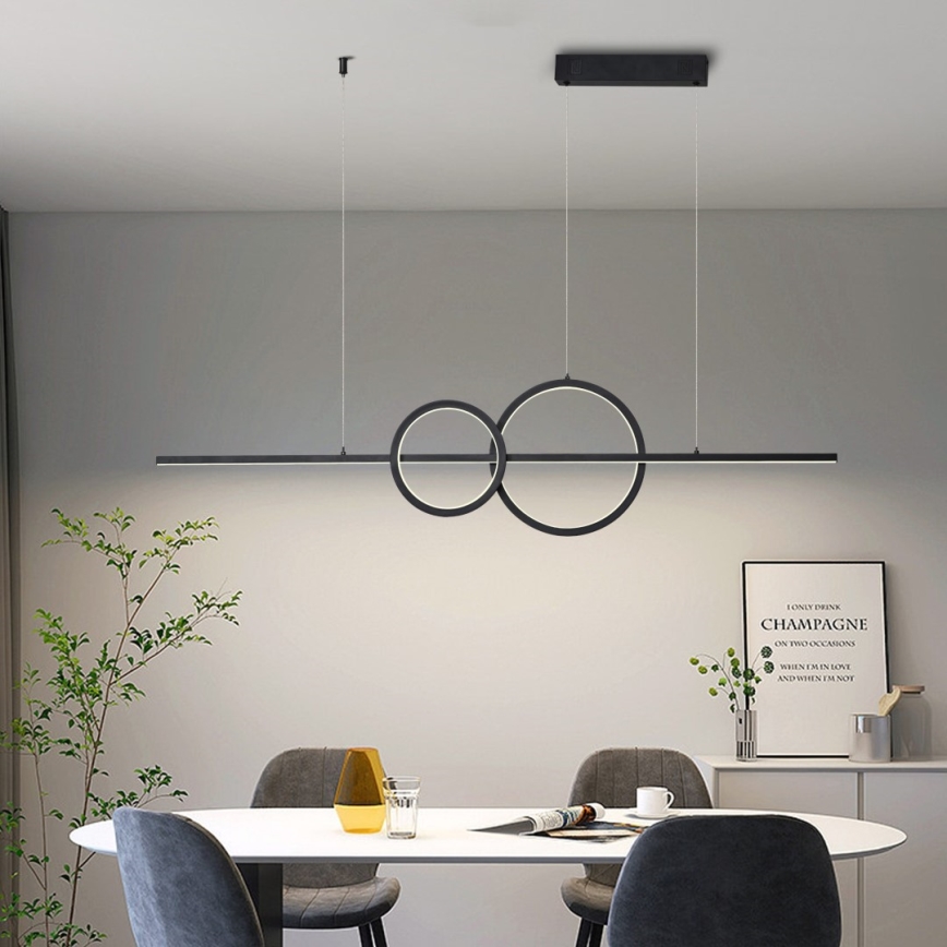 Immax NEO 07236L - LED ljusreglerad ljuskrona på textilsladd NEO LITE RONDAS LED/56W/230V Tuya Wi-Fi 2700-6500K + fjärrkontroll