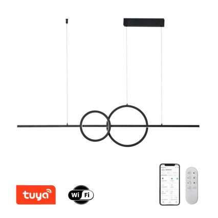 Immax NEO 07236L - LED ljusreglerad ljuskrona på textilsladd NEO LITE RONDAS LED/56W/230V Tuya Wi-Fi 2700-6500K + fjärrkontroll