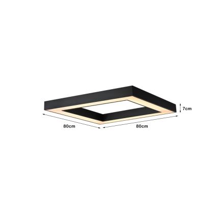Immax NEO 07239L - LED Dimbar taklampa CANTO LED/60W/230V svart Tuya + fjärrkontroll
