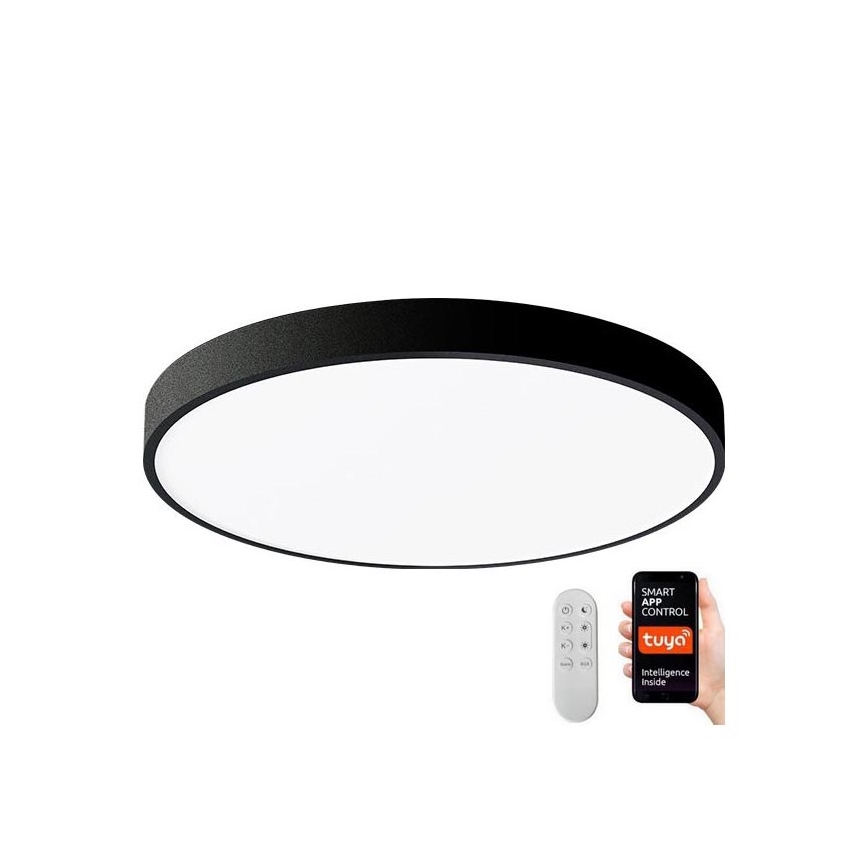 Immax NEO 07248L - LED Dimbar taklampa NEO LITE SEMPLICI LED/36W/230V 3000-6000K Wi-Fi Tuya svart + fjärrkontroll