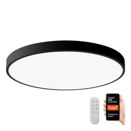 Immax NEO 07249L - LED Dimbar taklampa NEO LITE SEMPLICI LED/48W/230V 3000-6000K Wi-Fi Tuya svart + fjärrkontroll