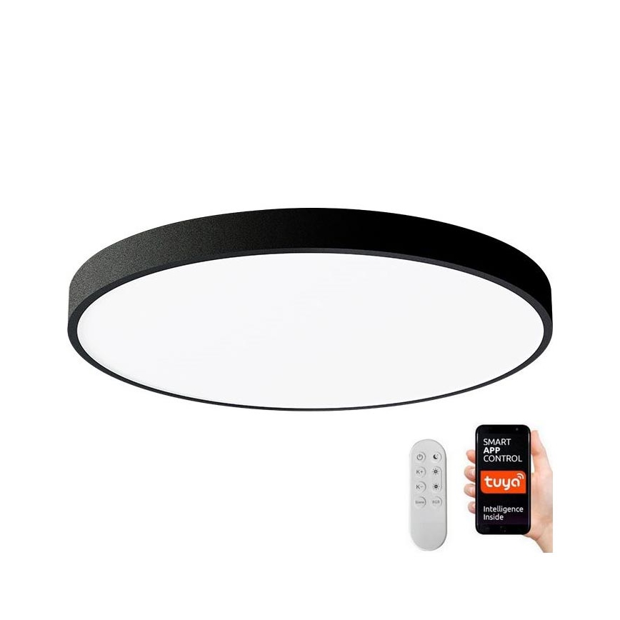 Immax NEO 07249L - LED Dimbar taklampa NEO LITE SEMPLICI LED/48W/230V 3000-6000K Wi-Fi Tuya svart + fjärrkontroll