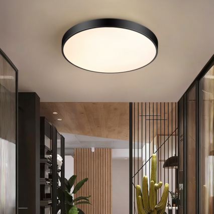 Immax NEO 07250L - LED Dimbar taklampa NEO LITE SEMPLICI LED/60W/230V 3000-6000K Wi-Fi Tuya svart + fjärrkontroll