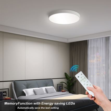 Immax NEO 07251L - LED Dimbar taklampa NEO LITE SEMPLICI LED/36W/230V 3000-6000K Wi-Fi Tuya vit + fjärrkontroll