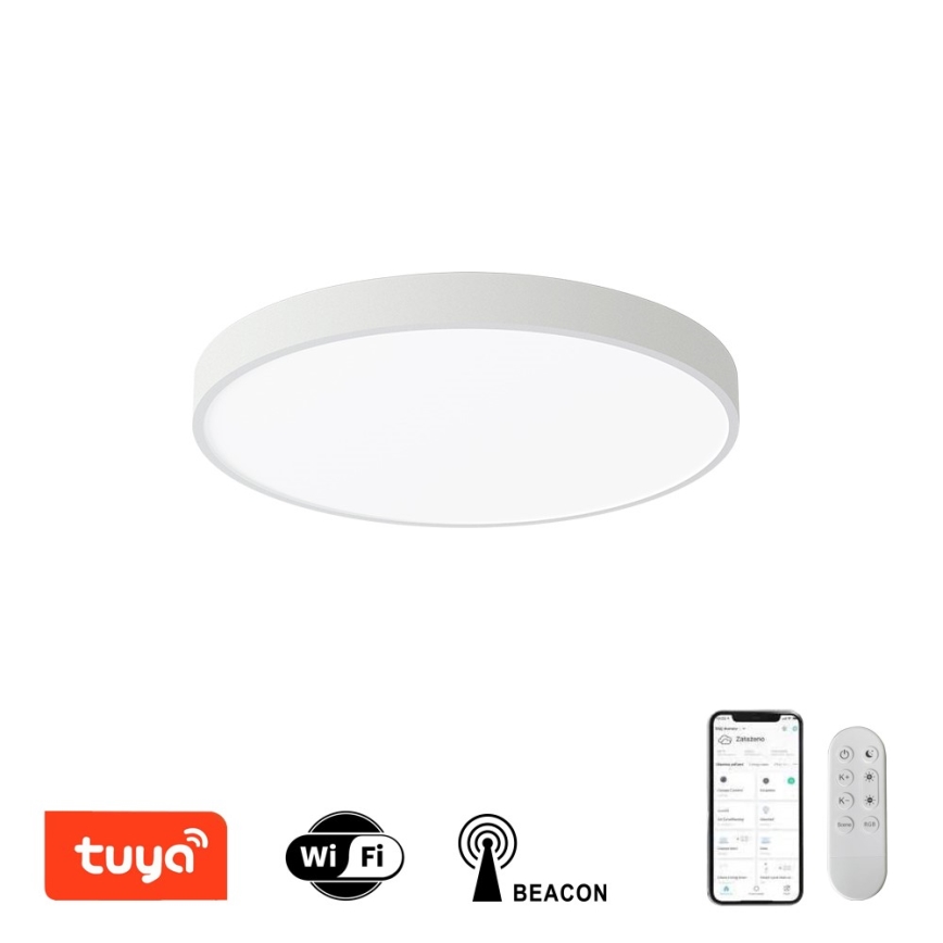 Immax NEO 07251L - LED Dimbar taklampa NEO LITE SEMPLICI LED/36W/230V 3000-6000K Wi-Fi Tuya vit + fjärrkontroll