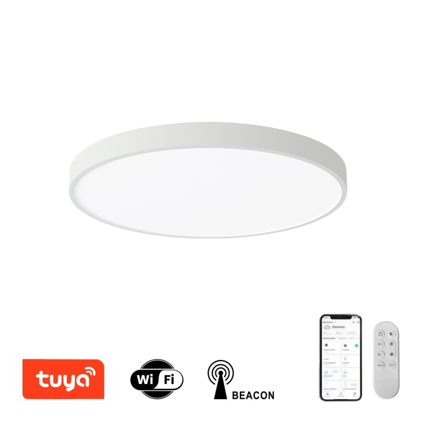 Immax NEO 07252L - LED Dimbar taklampa NEO LITE SEMPLICI LED/48W/230V 3000-6000K Wi-Fi Tuya vit + fjärrkontroll