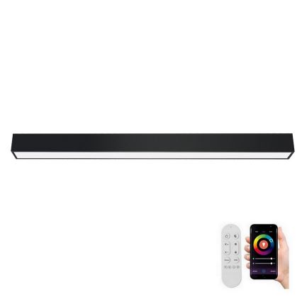 Immax NEO 07256L - LED Dimbar taklampa NEO LITE LUNGO LED/38W/230V 3000-6000K Wi-Fi Tuya svart + fjärrkontroll
