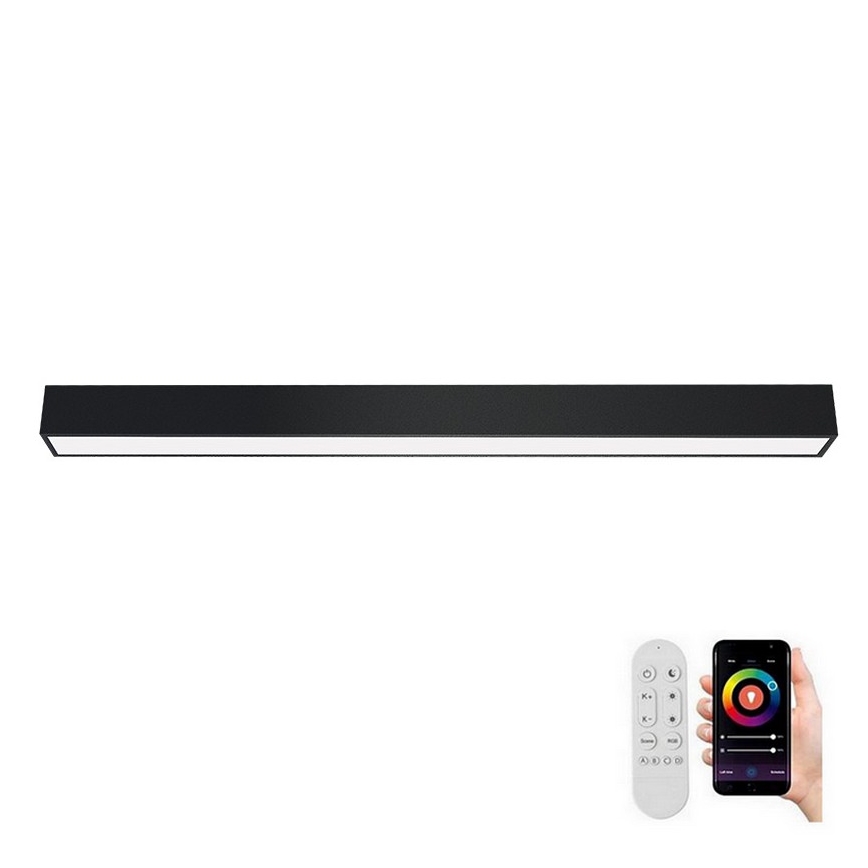 Immax NEO 07256L - LED Dimbar taklampa NEO LITE LUNGO LED/38W/230V 3000-6000K Wi-Fi Tuya svart + fjärrkontroll