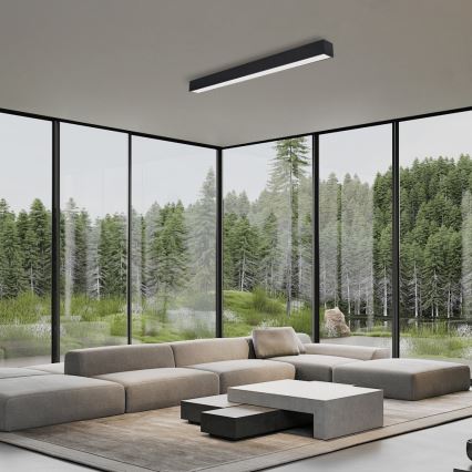 Immax NEO 07256L - LED Dimbar taklampa NEO LITE LUNGO LED/38W/230V 3000-6000K Wi-Fi Tuya svart + fjärrkontroll