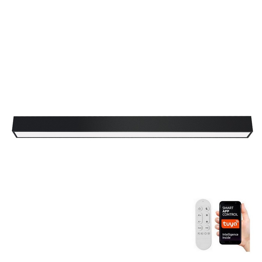 Immax NEO 07256L - LED Dimbar taklampa NEO LITE LUNGO LED/38W/230V 3000-6000K Wi-Fi Tuya svart + fjärrkontroll