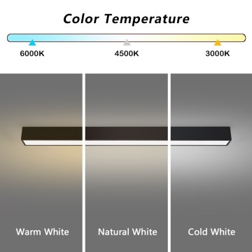 Immax NEO 07256L - LED Dimbar taklampa NEO LITE LUNGO LED/38W/230V 3000-6000K Wi-Fi Tuya svart + fjärrkontroll