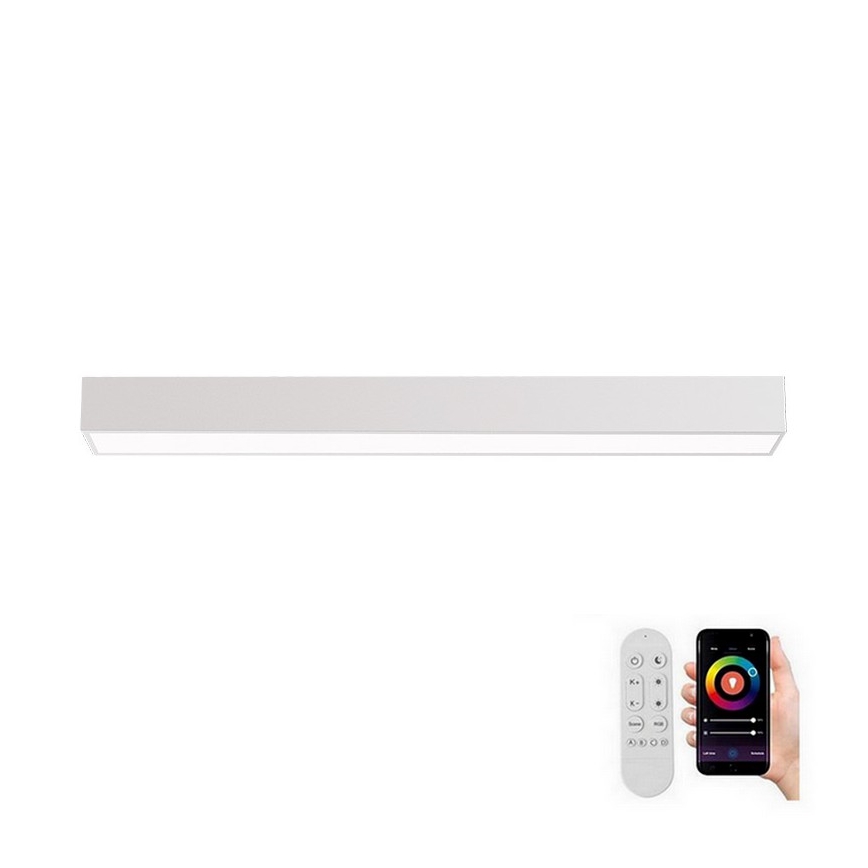 Immax NEO 07258L - LED Dimbar taklampa NEO LITE LUNGO LED/29W/230V 3000-6000K Wi-Fi Tuya vit + fjärrkontroll