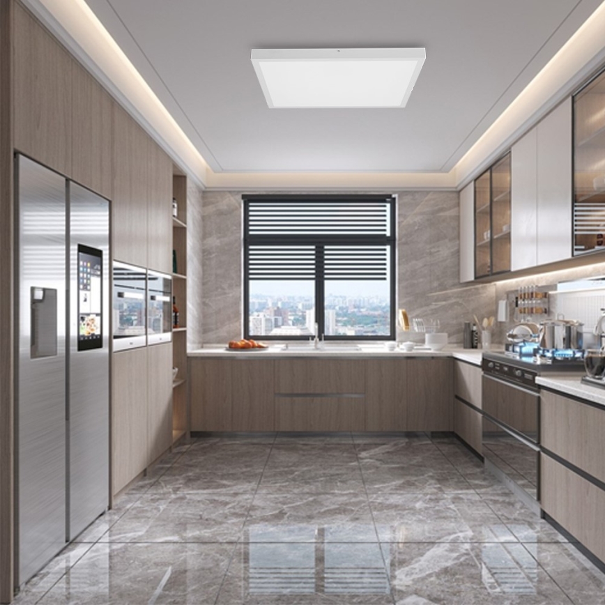 Immax NEO 07277L - LED ljusreglerad taklampa till badrum NEO LITE FRAME LED/50W/230V IP44 Wi-Fi Tuya +remote kontroll vit