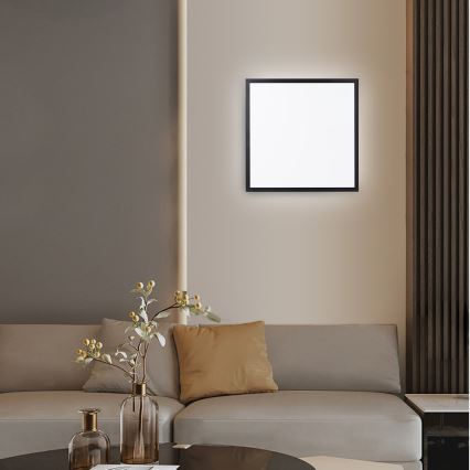 Immax NEO 07279L - LED ljusreglerad taklampa till badrum NEO LITE FRAME LED/50W/230V IP44 Wi-Fi Tuya + fjärrkontroll svart