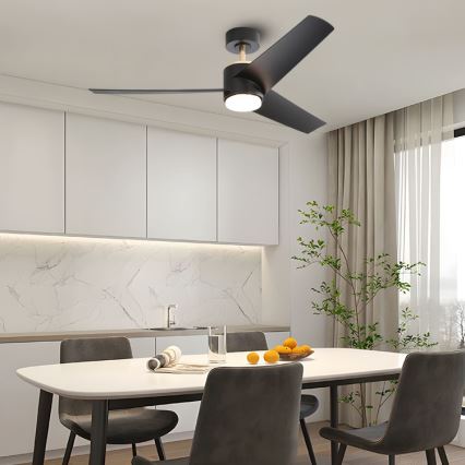 Immax NEO 07280L - LED takfläkt BEAUTY LED/18W/230V Wi-Fi Tuya svart diameter 132 cm + fjärrkontroll