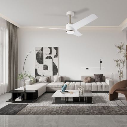 Immax NEO 07282L - LED+CCT Dimmbar takfläkt BEAUTY LED/18W/230V 3000/4000/6000K Wi-Fi Tuya Ø 132 cm + fjärrkontroll