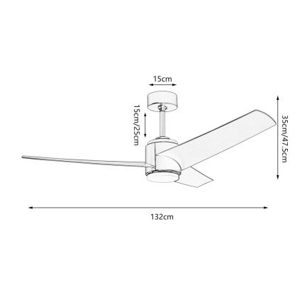 Immax NEO 07282L - LED+CCT Dimmbar takfläkt BEAUTY LED/18W/230V 3000/4000/6000K Wi-Fi Tuya Ø 132 cm + fjärrkontroll