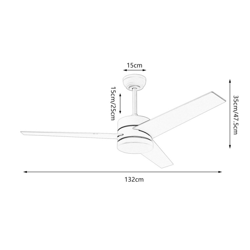 Immax NEO 07284L - LED+CCT dimbar takfläkt VARIABLE LED/24W/230V 3000/4000/6000K Wi-Fi Tuya Ø 132 cm + fjärrkontroll