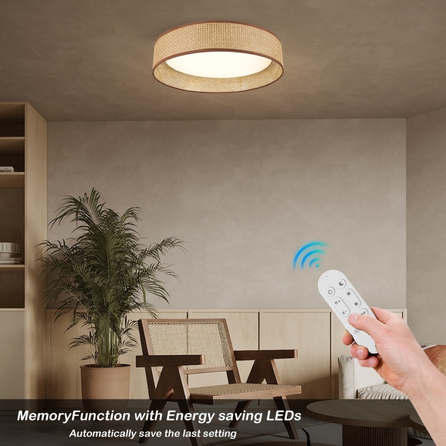 Immax NEO 07288L - LED+CCT Dimbart takarmatur LONA LED/36W/230V 3000–6000K Wi-Fi Tuya Ø 45,5 cm + fjärrkontroll