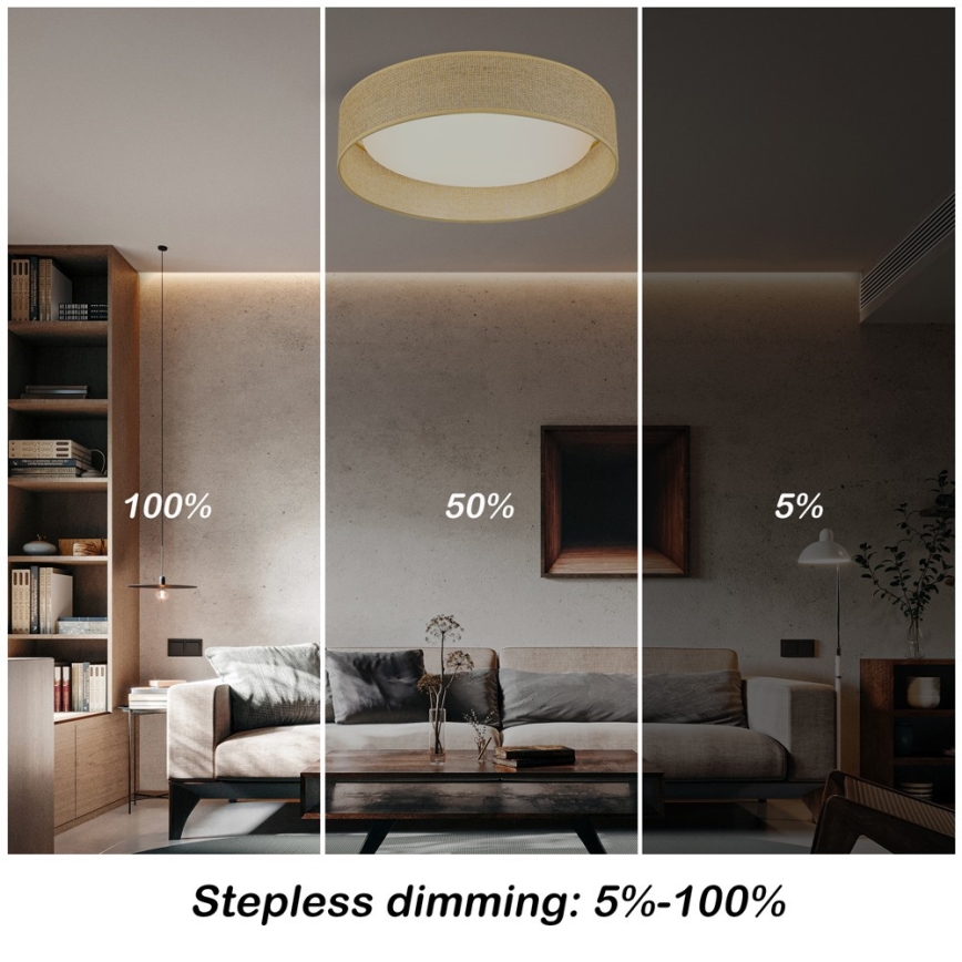 Immax NEO 07289L - LED+CCT Dimbart takarmatur LONA LED/36W/230V 3000-6000K Wi-Fi Tuya Ø 45,5 cm + fjärrkontroll
