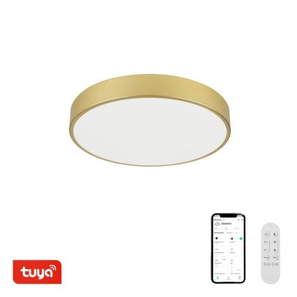 Immax NEO 07292L - Dimbart LED-taklampa NEO LITE SEMPLICI LED/36W/230V 3000-6000K Ø 40 cm Wi-Fi Tuya guld + fjärrkontroll