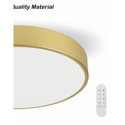Immax NEO 07292L - Dimbart LED-taklampa NEO LITE SEMPLICI LED/36W/230V 3000-6000K Ø 40 cm Wi-Fi Tuya guld + fjärrkontroll