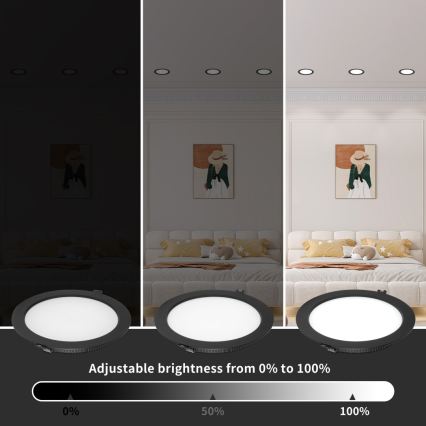 Immax NEO 07294L - Dimbar LED-infälld downlight DOWN LED/12W/230V Wi-Fi Tuya Ø 12 cm vit