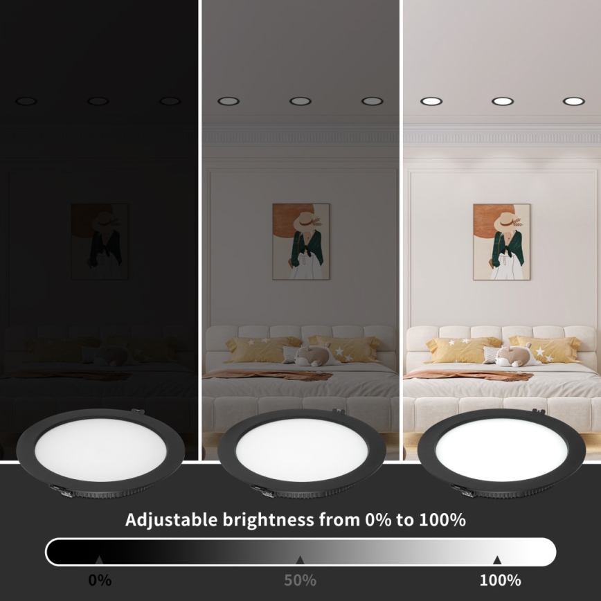 Immax NEO 07294L - Dimbar infälld LED-takarmatur DOWN LED/36W/230V Wi-Fi Tuya pr. 23 cm vit