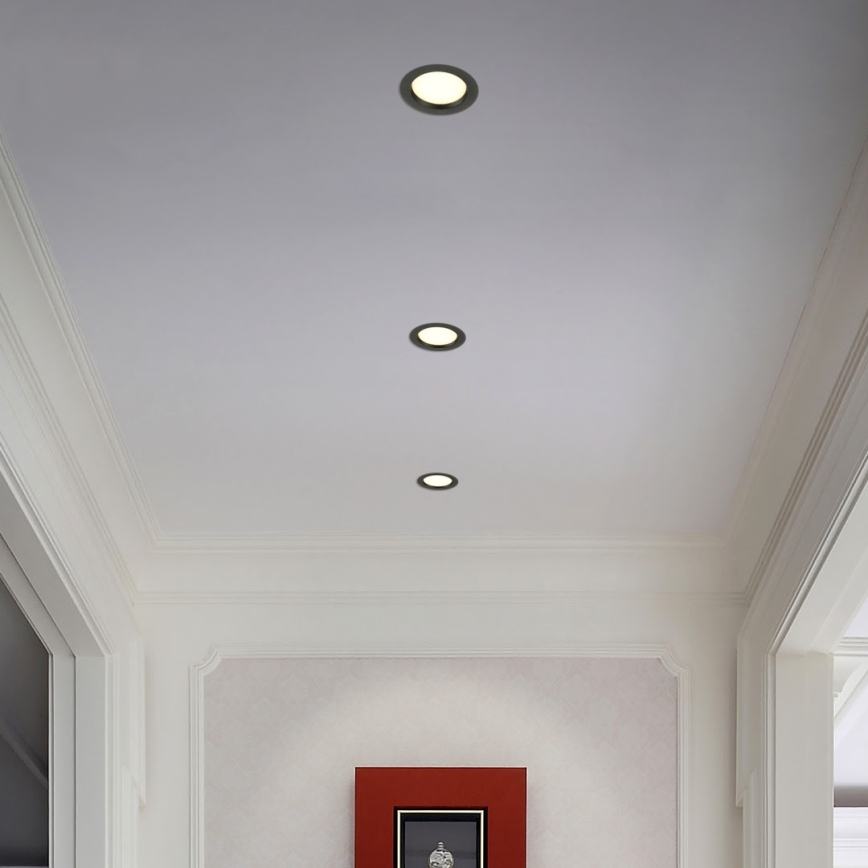 Immax NEO 07294L - Dimbar infälld takarmatur DOWN LED/12W/230V Wi-Fi Tuya Ø 12 cm svart