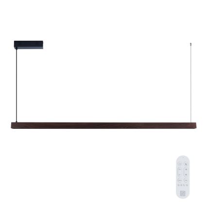 Immax NEO 07302L - LED-dimbar pendellampa på vajer MADEIRA LED/44W/230V Wi-Fi Tuya 202 cm valnöt + fjärrkontroll