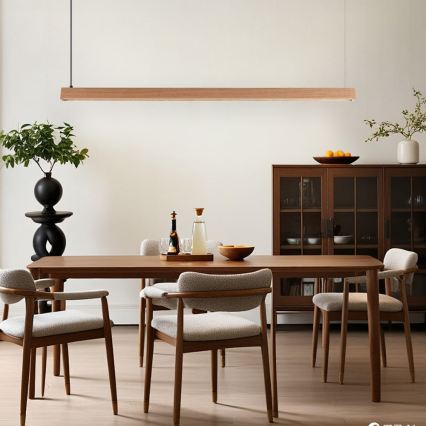 Immax NEO 07303L - Dimbar LED-pendellampa MADEIRA LED/26W/230V Wi-Fi Tuya 122 cm ek + fjärrkontroll