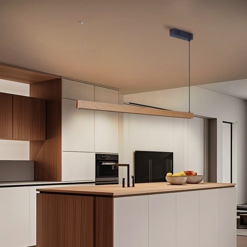 Immax NEO 07303L - Dimbar LED-pendellampa MADEIRA LED/26W/230V Wi-Fi Tuya 122 cm ek + fjärrkontroll