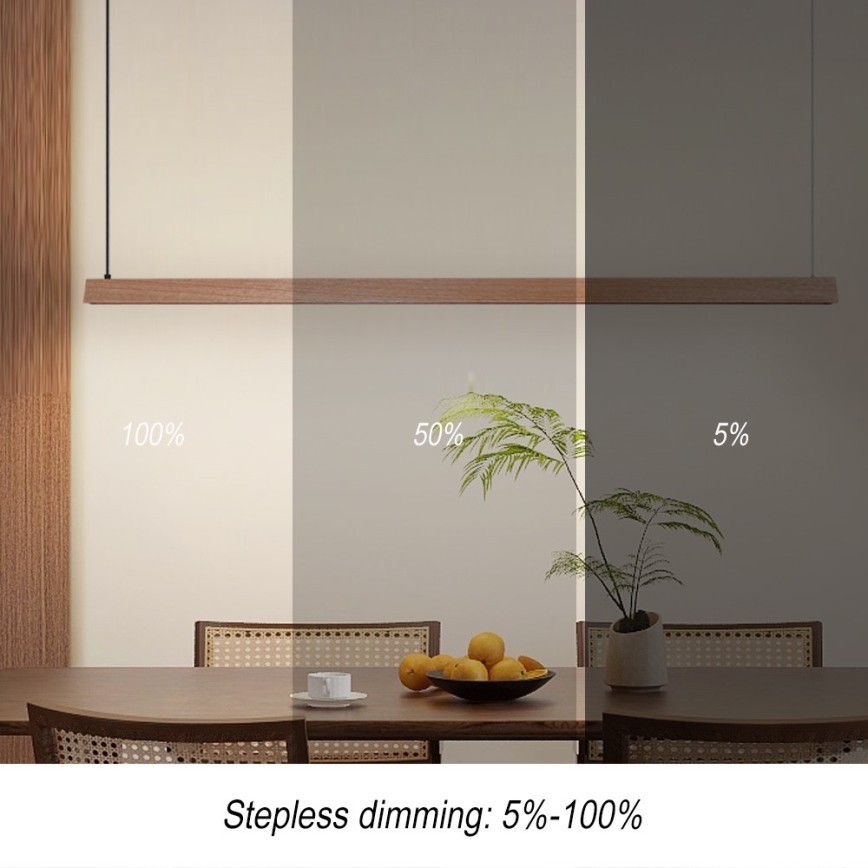 Immax NEO 07304L - LED-dimbar takpendel på vajer MADEIRA LED/33W/230V Wi‑Fi Tuya 152 cm ek + fjärrkontroll