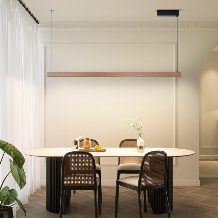 Immax NEO 07304L - LED-dimbar takpendel på vajer MADEIRA LED/33W/230V Wi‑Fi Tuya 152 cm ek + fjärrkontroll