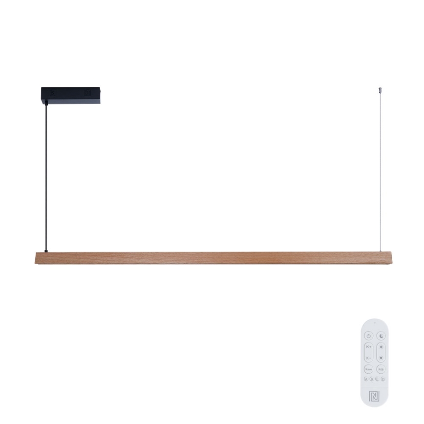 Immax NEO 07304L - LED-dimbar takpendel på vajer MADEIRA LED/33W/230V Wi‑Fi Tuya 152 cm ek + fjärrkontroll